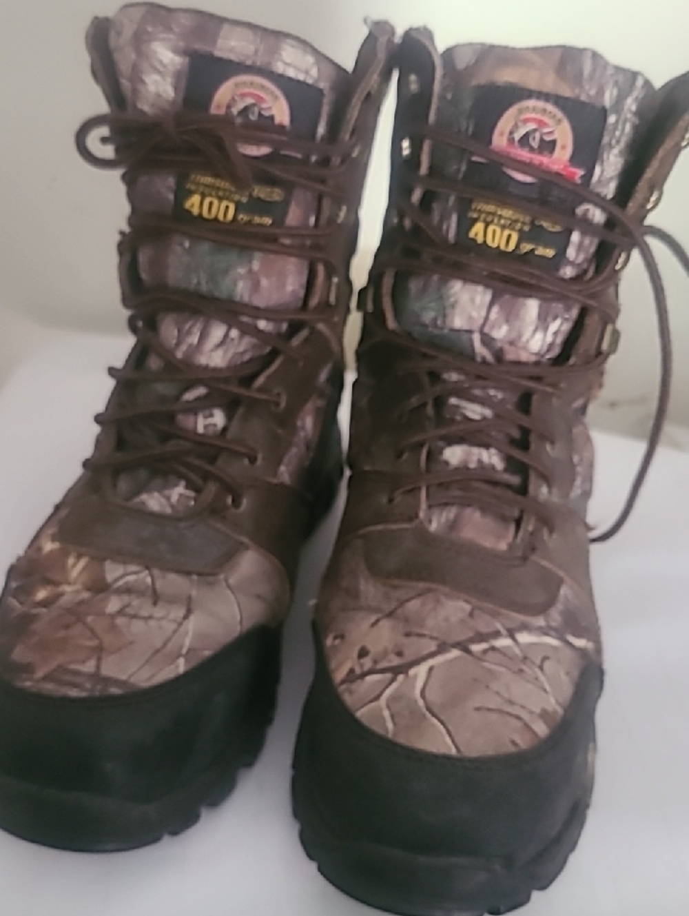 Brahma Camo Hunting Boots with Brown Laces